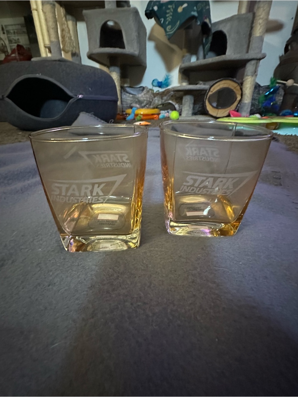 Marvel Stark Industries Amber Square Whiskey Glasses - Set of 2